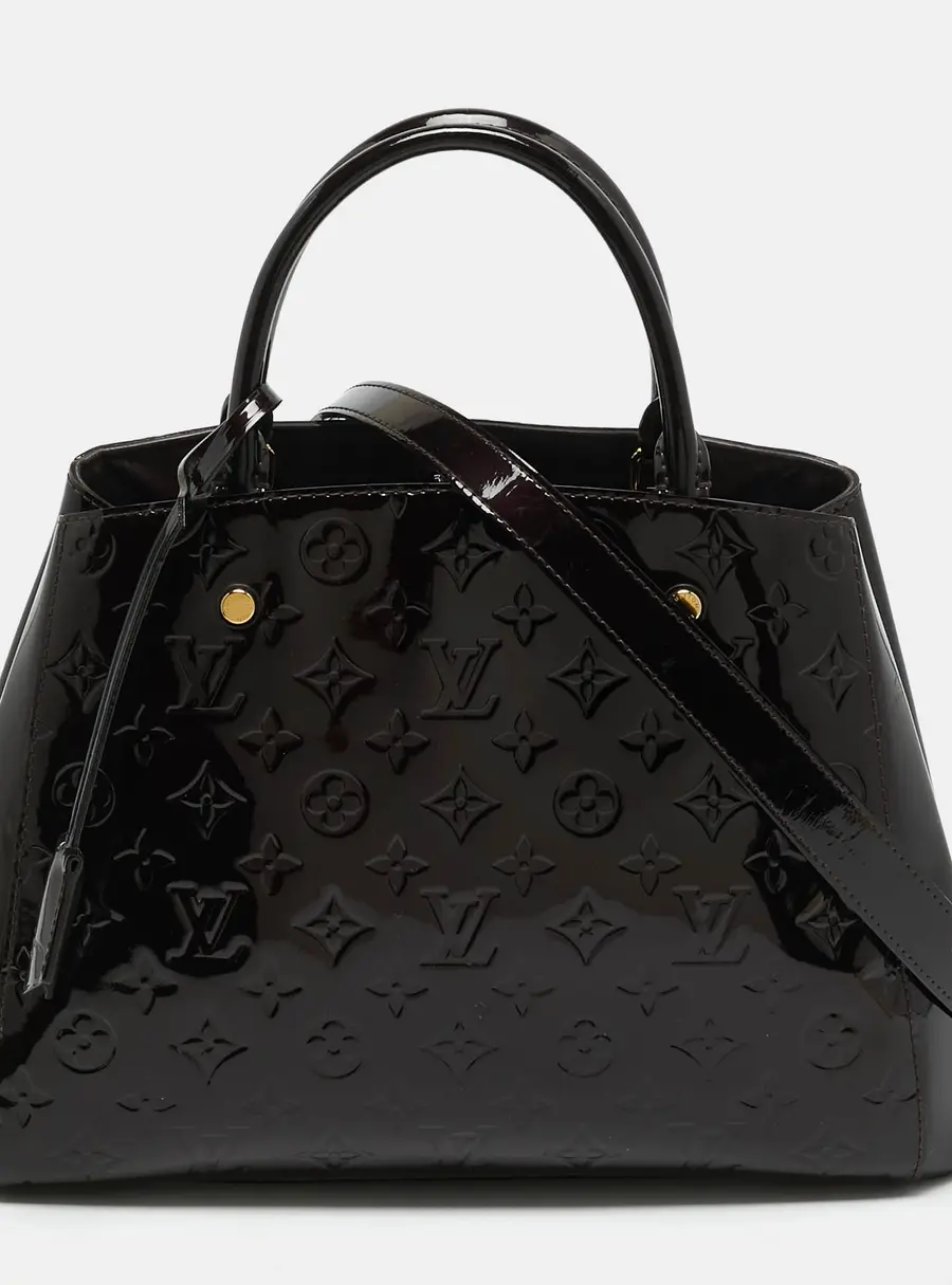 Louis Vuitton Montaigne MM Amarante Monogram Vernis Bag