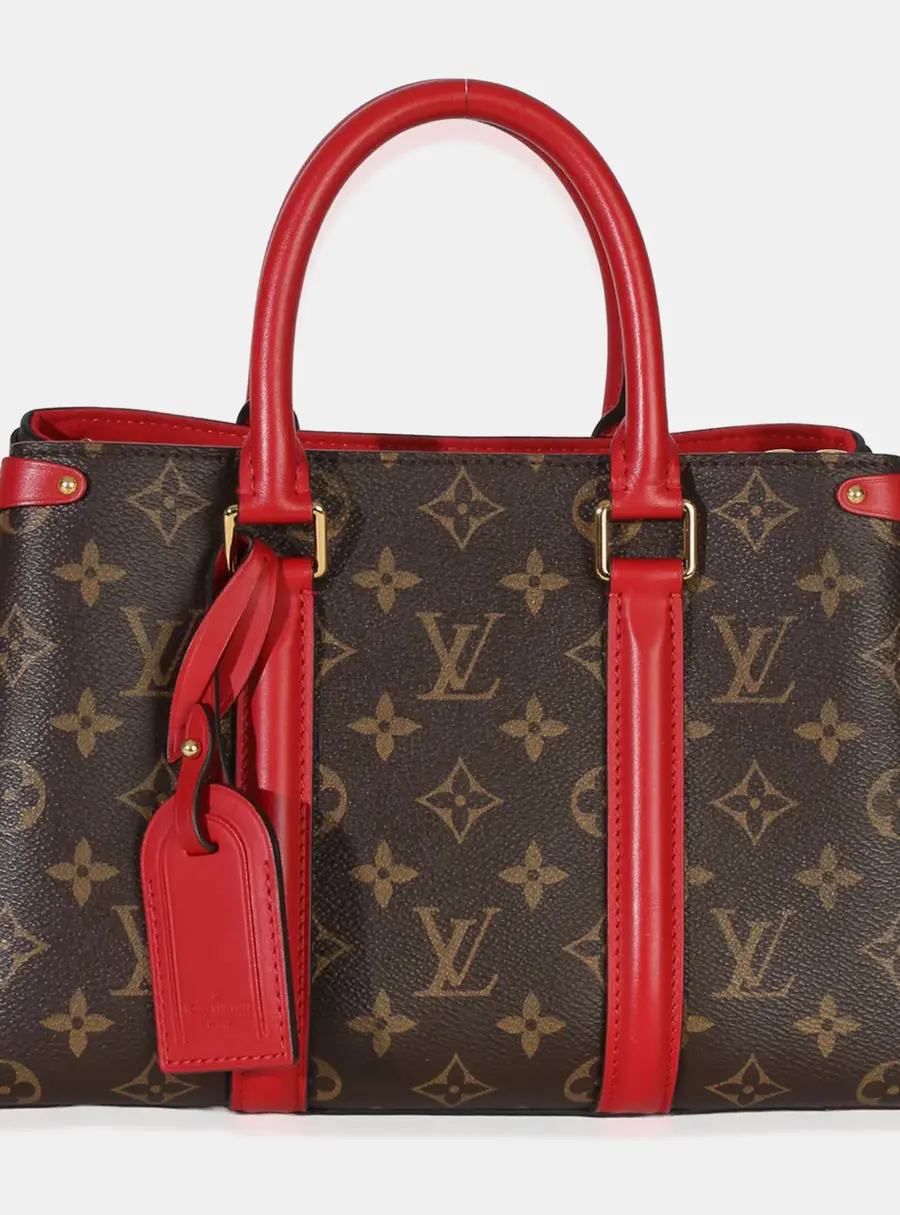 Louis Vuitton Soufflot BB Cherry Monogram Canvas Leather Satchel Bag