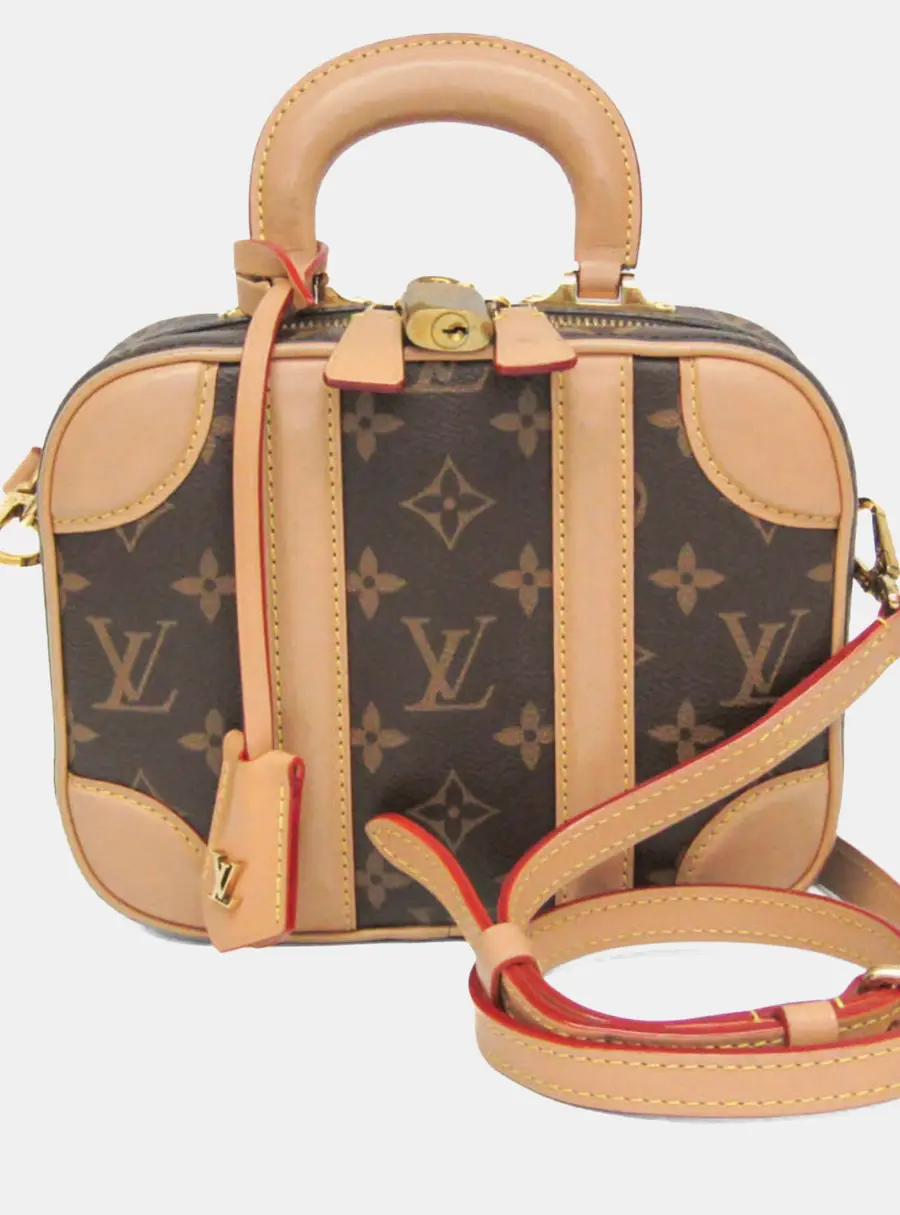 Louis Vuitton Monogram Valisette BB Shoulder Bag Brown
