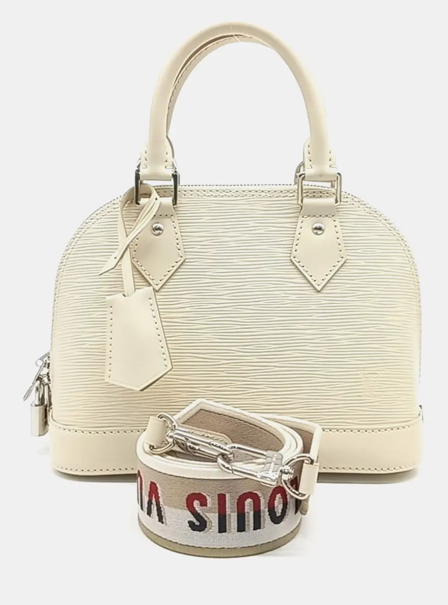 Louis Vuitton Alma BB Cream Epi Leather Crossbody Bag