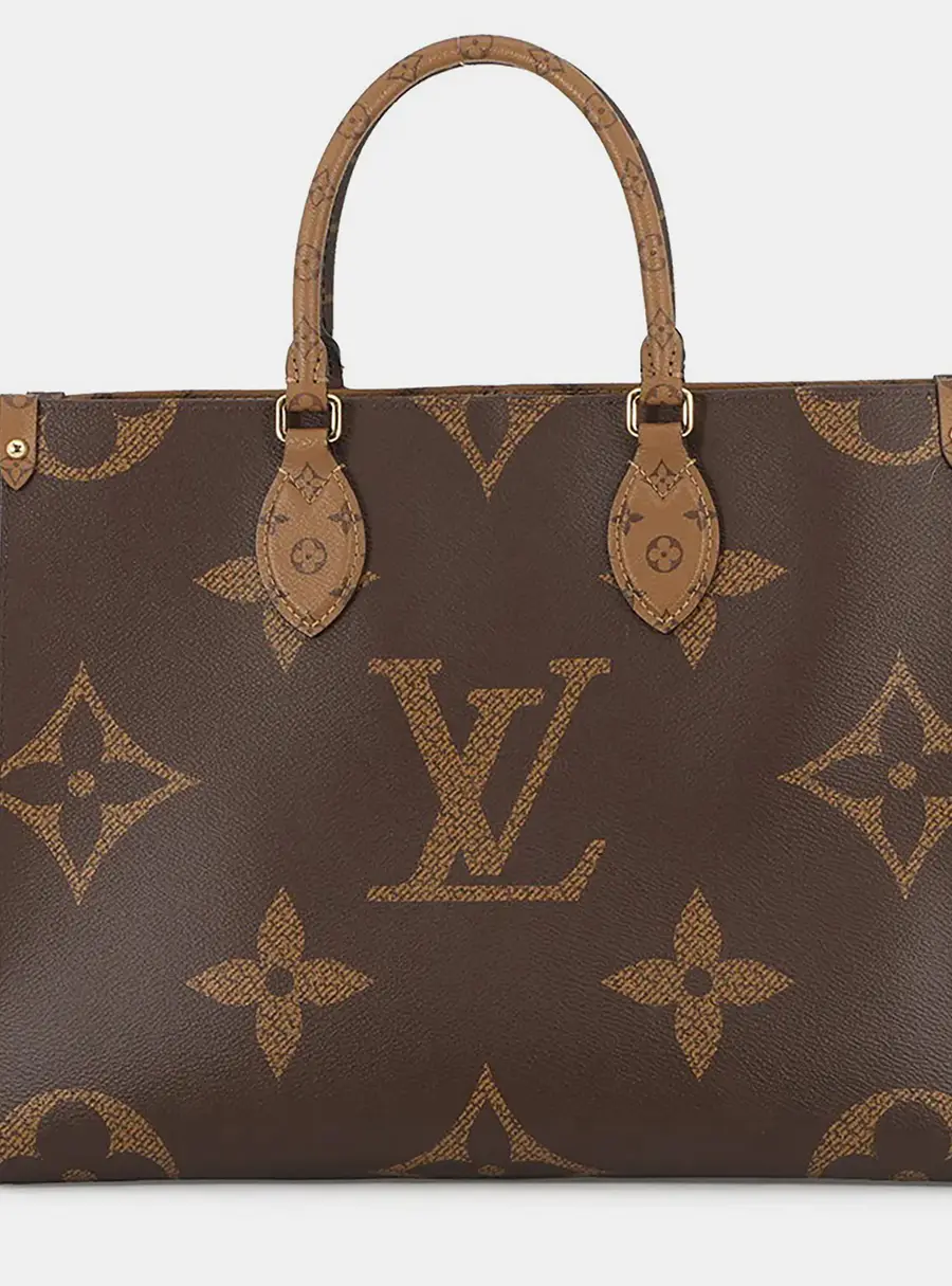 Louis Vuitton Onthego MM Brown Monogram Reverse Canvas Tote Bag