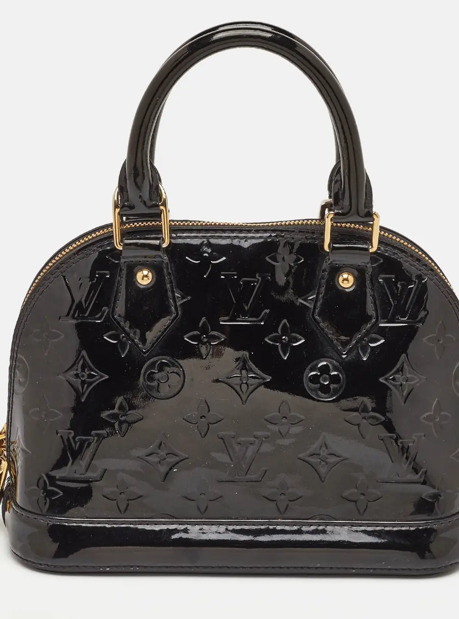 Louis Vuitton Alma BB Black Monogram Vernis Bag