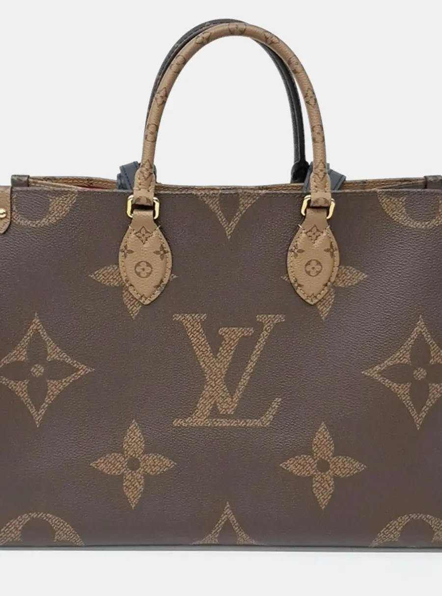 Louis Vuitton On The Go MM Brown Monogram Canvas Tote Bag