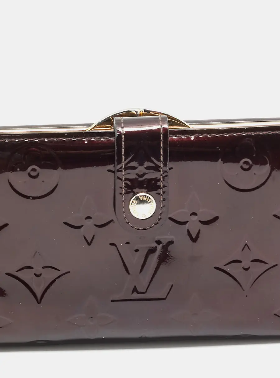 Louis Vuitton French Amarante Monogram Vernis Wallet