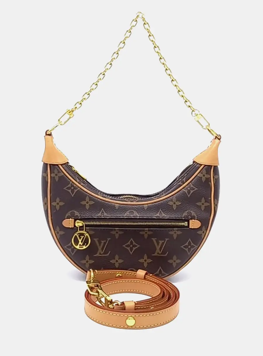 Louis Vuitton Loop Monogram Canvas Brown Coated Canvas Shoulder Bag