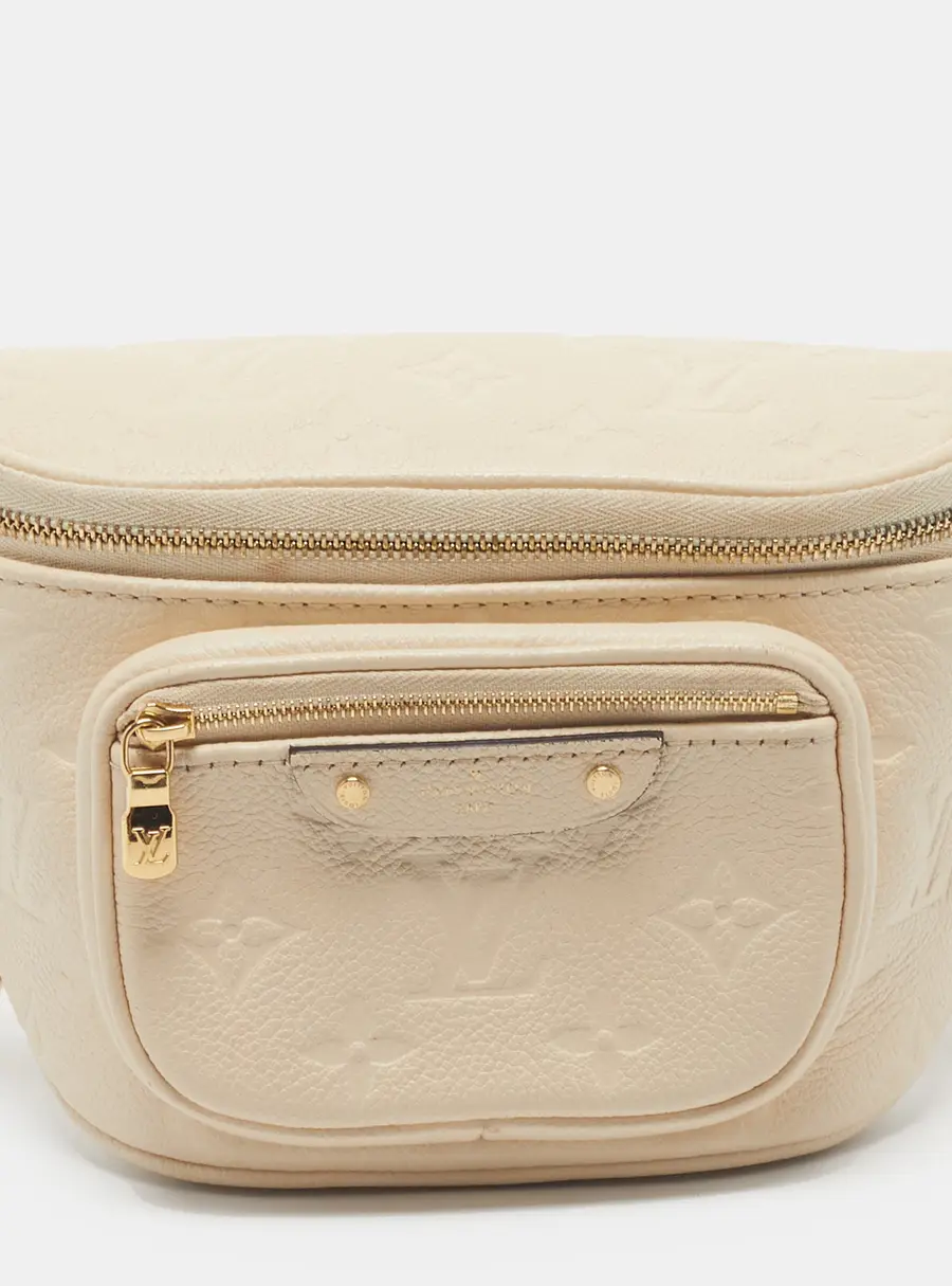 Louis Vuitton Cream Monogram Empreinte Leather Mini Bumbag