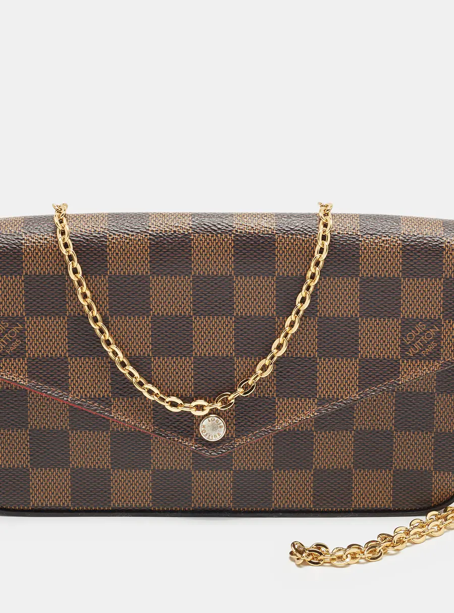 Louis Vuitton Felicie Damier Ebene Canvas Pochette