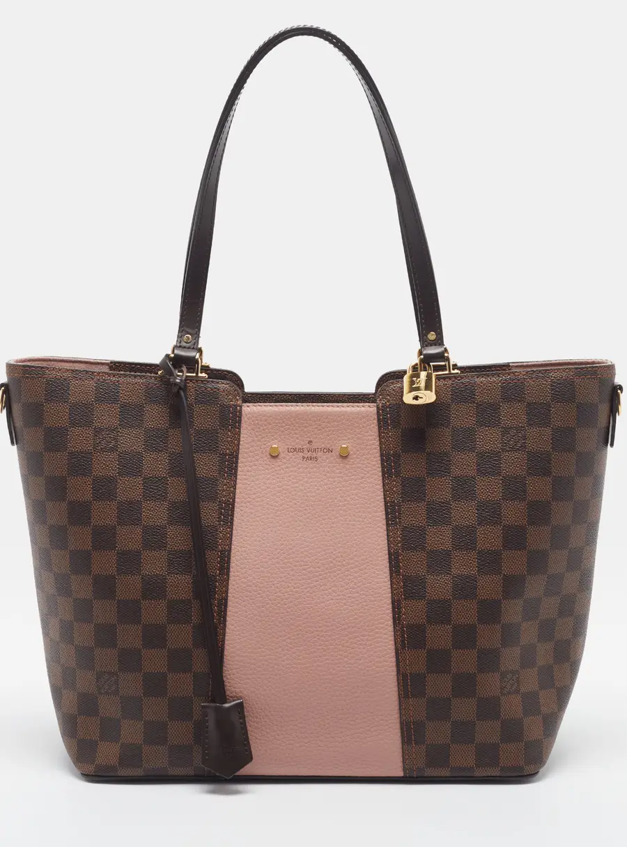 Louis Vuitton Jersey Magnolia Damier Ebene Canvas and Leather Tote