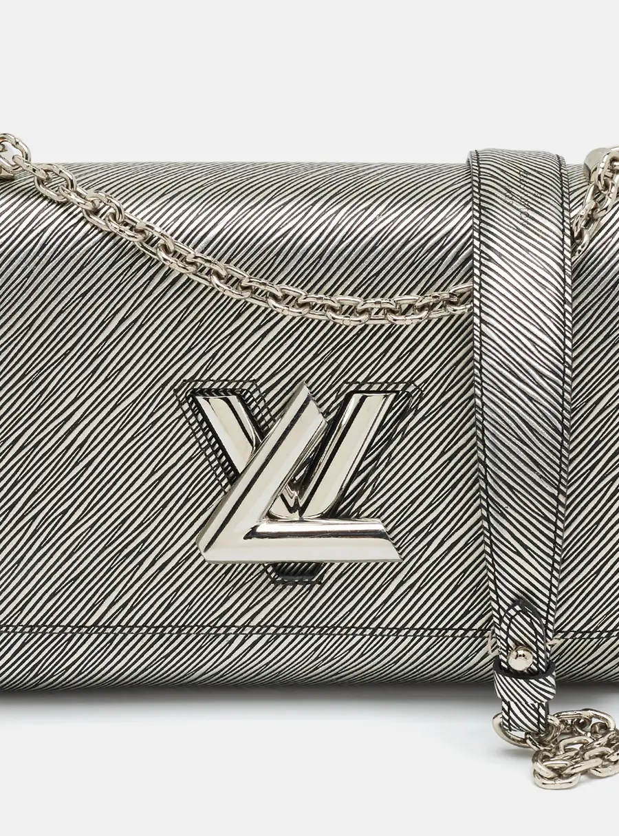 Louis Vuitton Twist MM Metallic Grey Epi Leather Bag