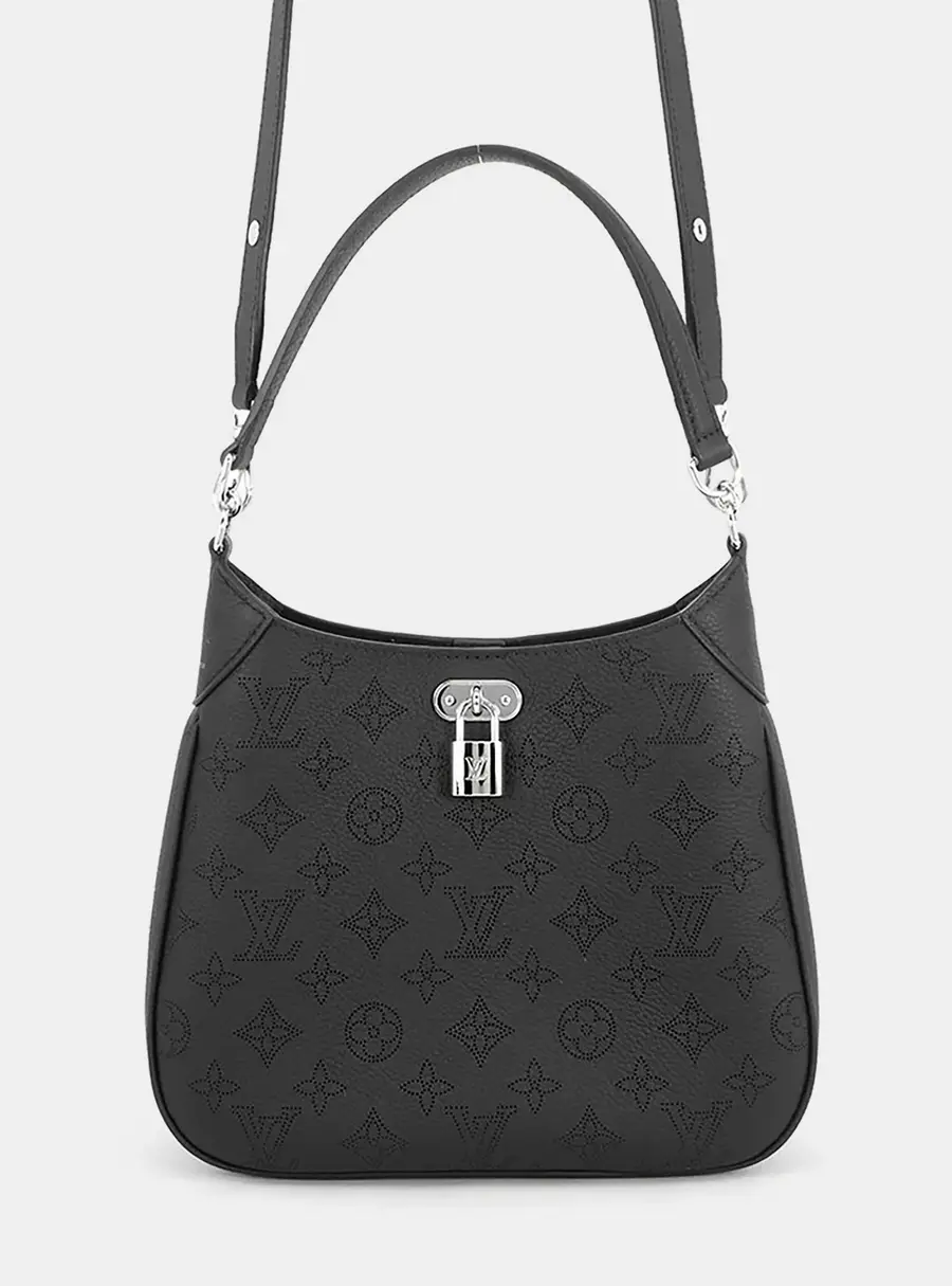 Louis Vuitton All Around PM Black Mahina Leather Shoulder Bag