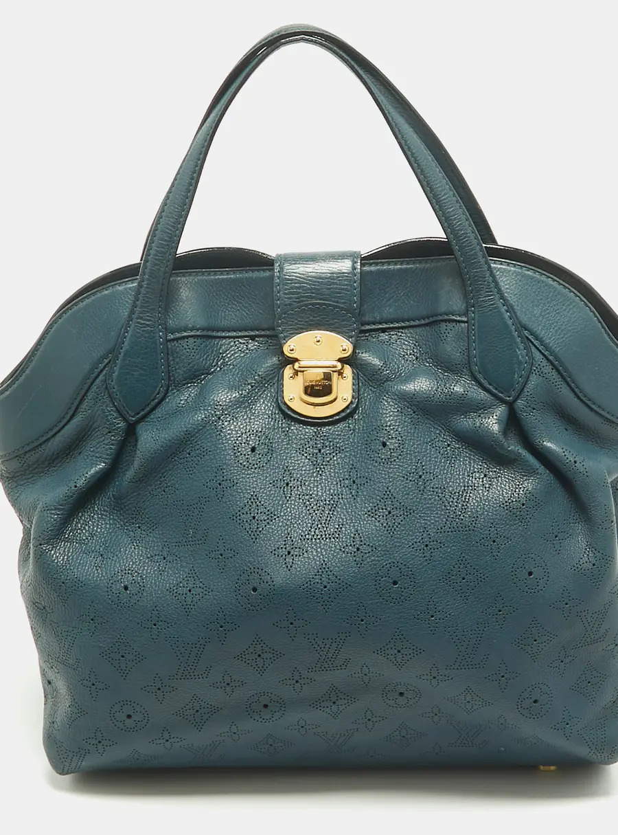 Louis Vuitton Cirrus MM Marine Monogram Mahina Leather Bag