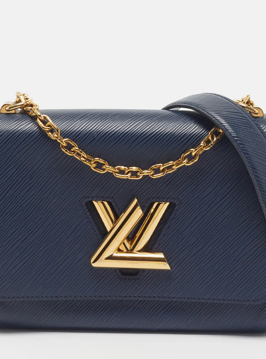 Louis Vuitton Twist MM Navy Blue Epi Leather Bag