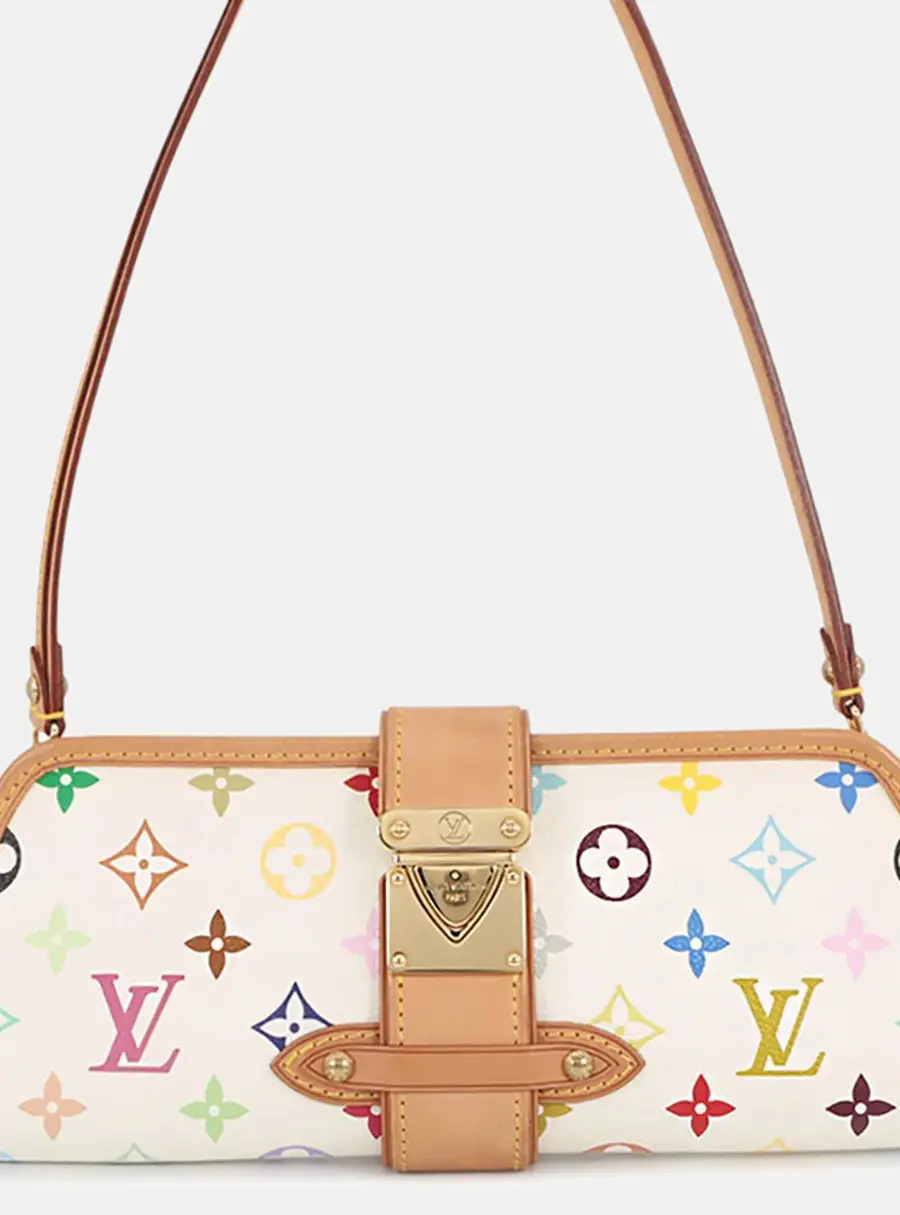 Louis Vuitton Shirley White Monogram Multicolor Canvas Shoulder Bag