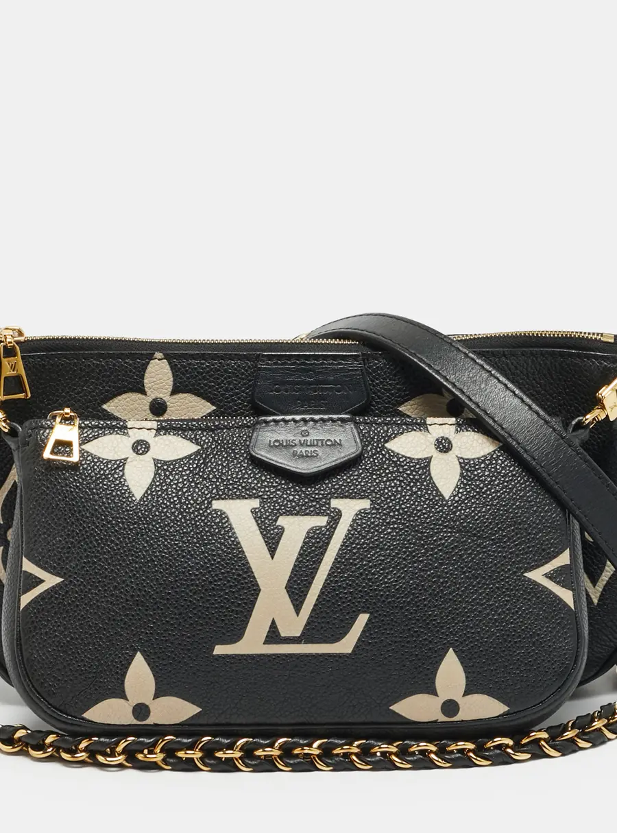 Louis Vuitton Multi Pochette Accessoires Bicolor Monogram Empreinte Leather Bag