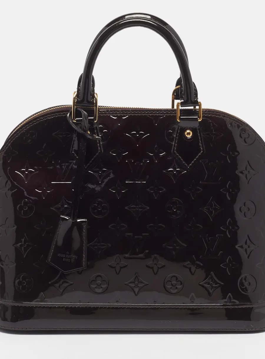 Louis Vuitton Alma PM Terre D&rsquo;Ombre Monogram Vernis Bag