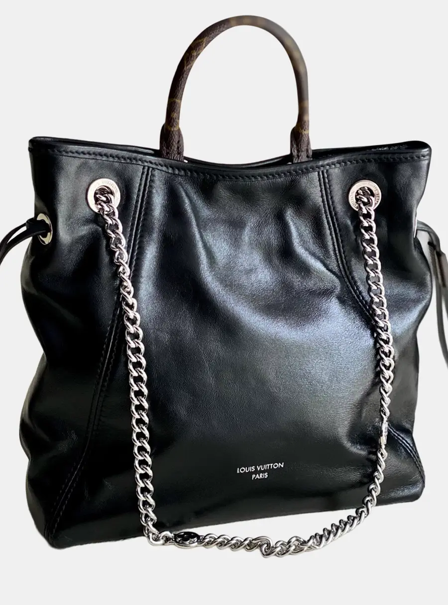 Louis Vuitton Off Duty GM Black Lambskin Leather Backpack Bag