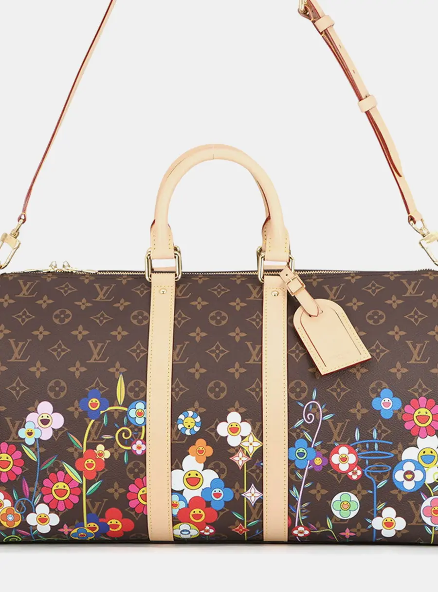 Louis Vuitton Keepall Bandouliere 45 Brown Monogram Canvas Duffle Bag