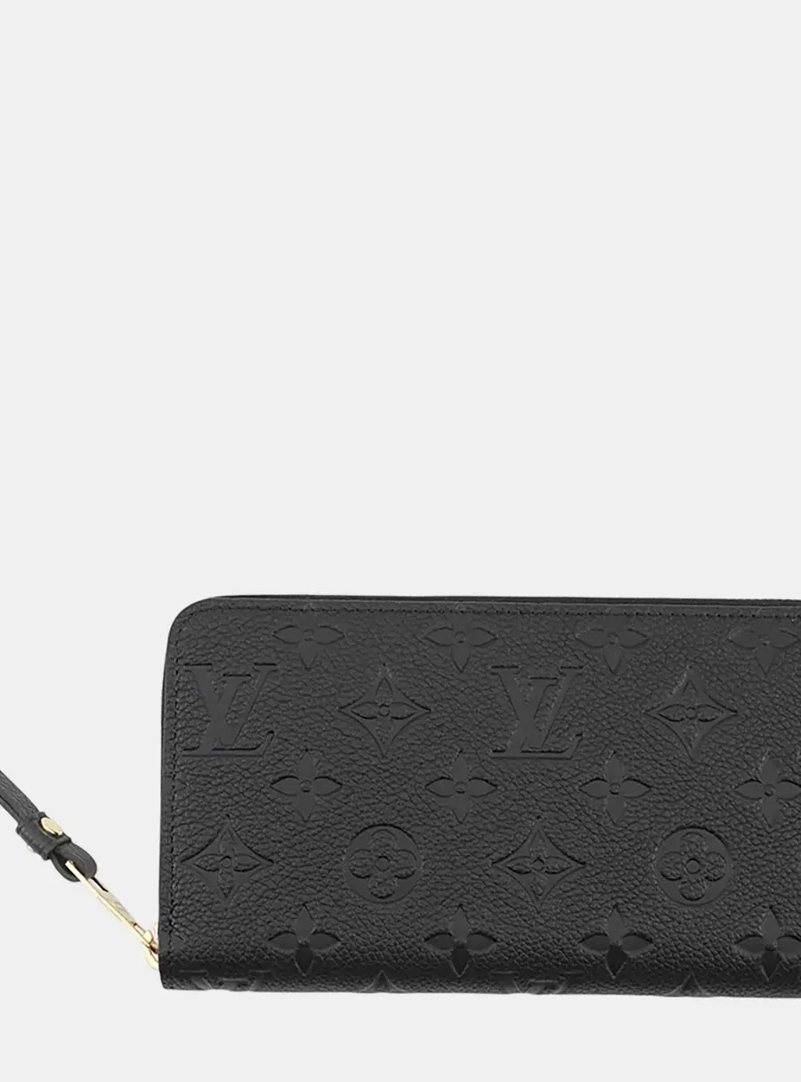 Louis Vuitton Zippy Noir Monogram Empreinte Leather Wallet Bag