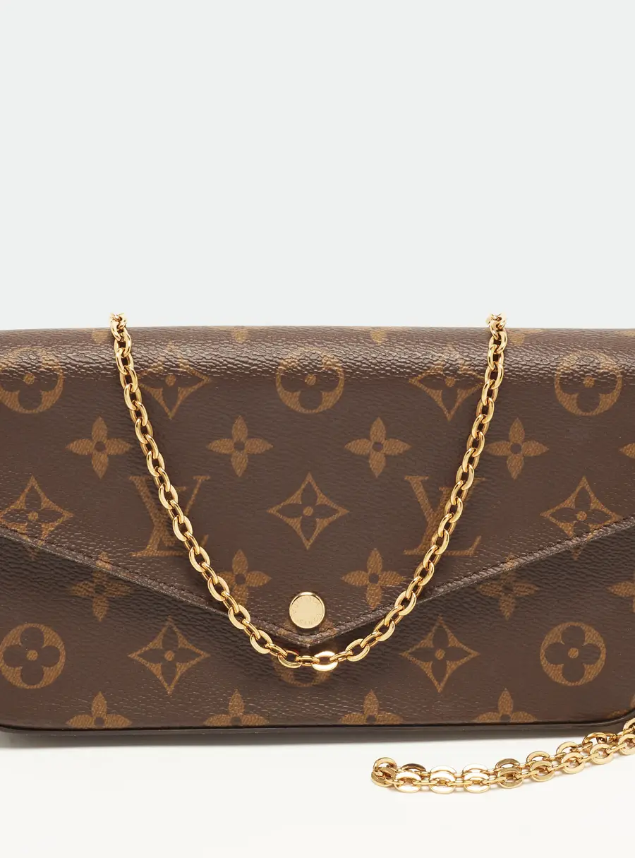 Louis Vuitton Felicie Fuchsia Monogram Canvas Pochette Bag