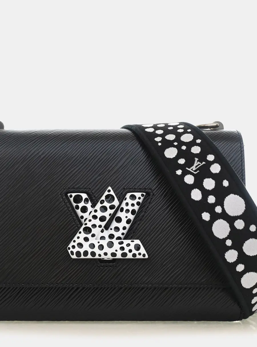Louis Vuitton Yayoi Kusama Twist MM Black Epi Leather Shoulder Bag