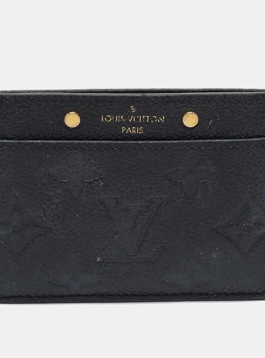 Louis Vuitton Black Monogram Empreinte Leather Card Holder