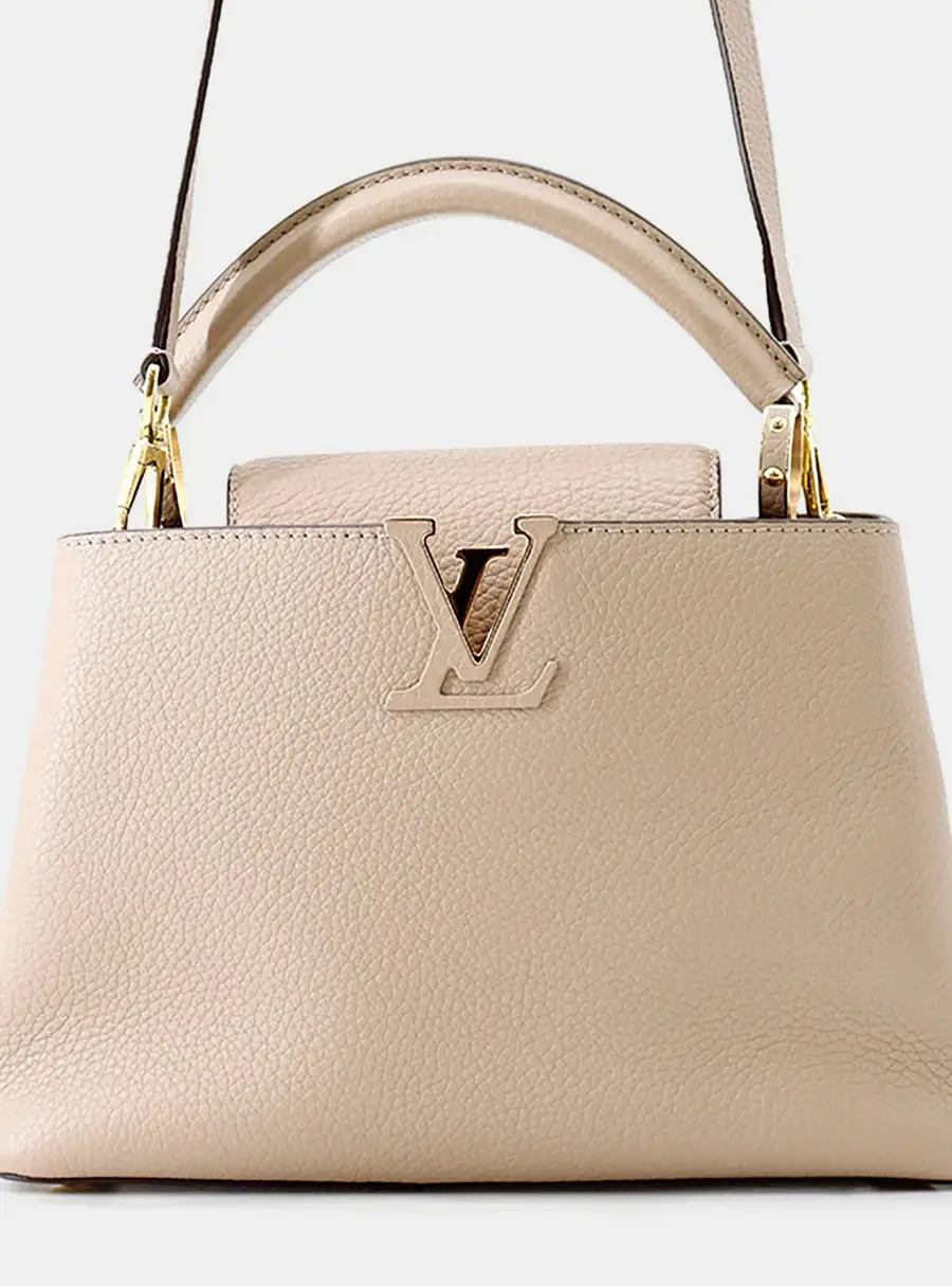 Louis Vuitton Capucines BB Galet Taurillon Leather Top Handle Bag