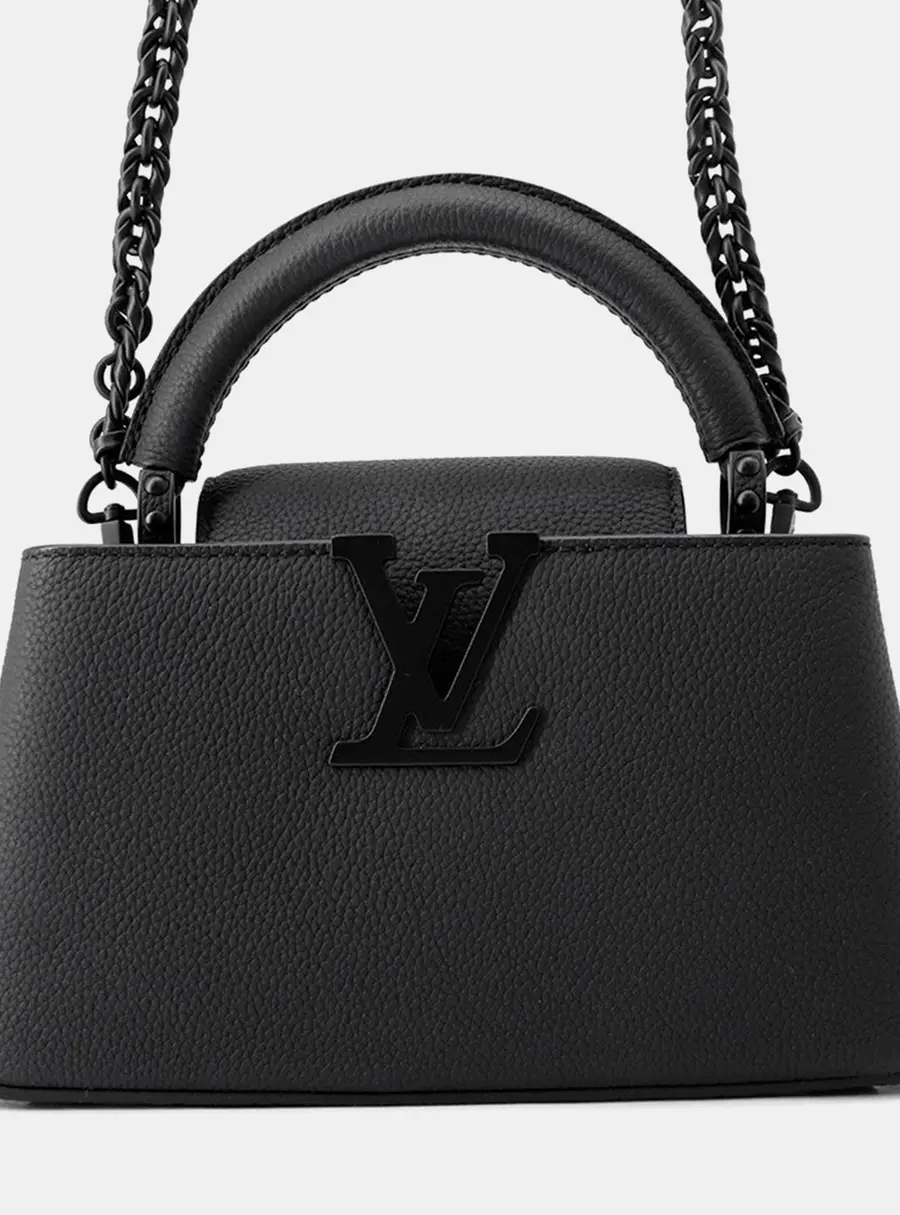 Louis Vuitton Capucines Mini Black Taurillon Leather Top Handle Bag