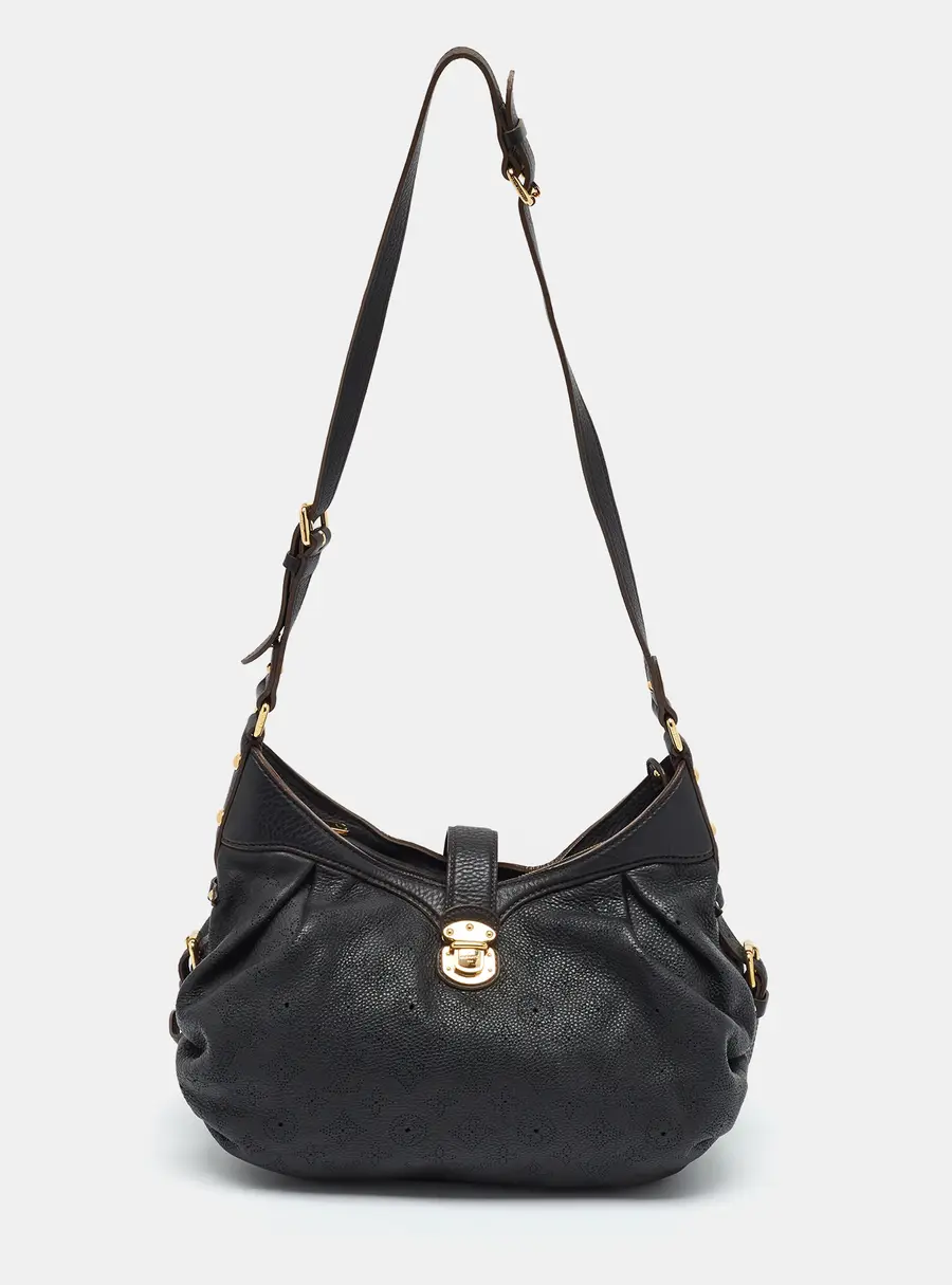 Louis Vuitton XS Black Monogram Mahina Leather Bag