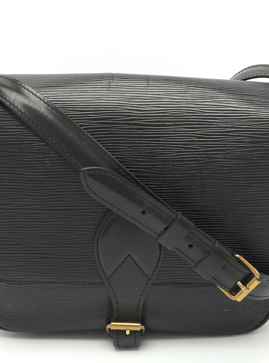 Louis Vuitton Cartouchiere Black Epi Leather Shoulder Bag