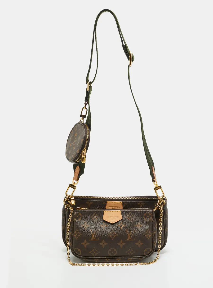Louis Vuitton Multi Pochette Accessories Khaki Monogram Canvas Bag
