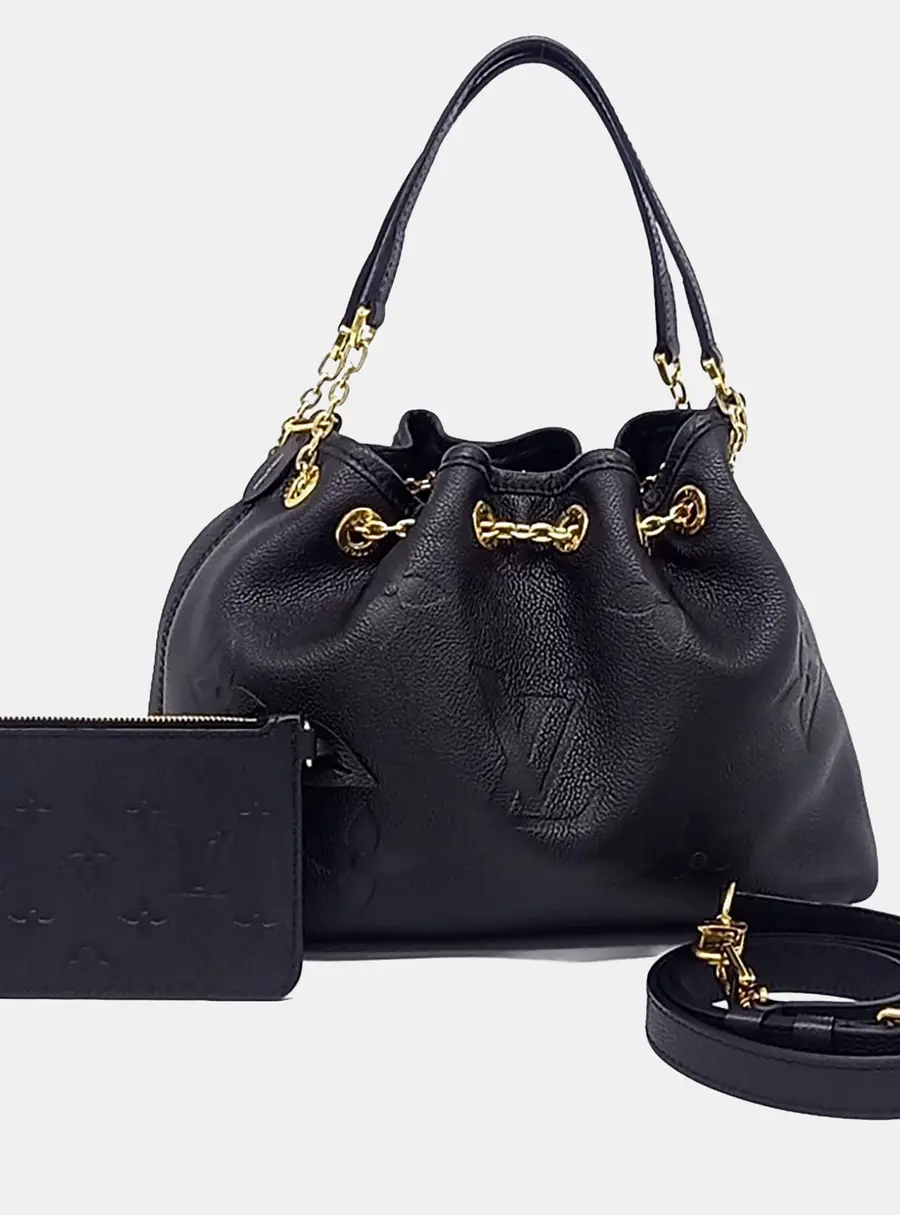 Louis Vuitton Maida Hobo Noir Monogram Empreinte Leather Hobo Bag