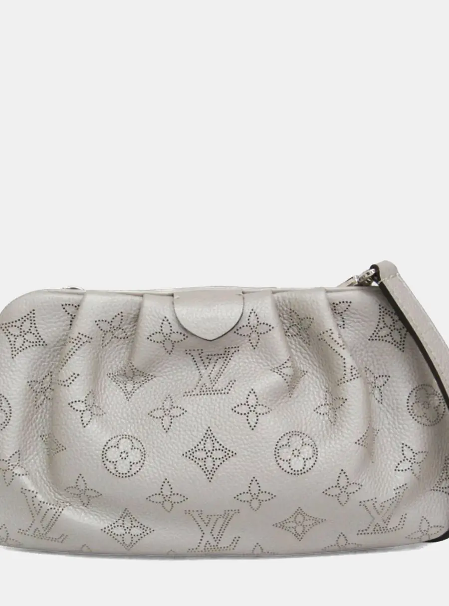Louis Vuitton Mahina Scala Mini Clutch Bag Silver
