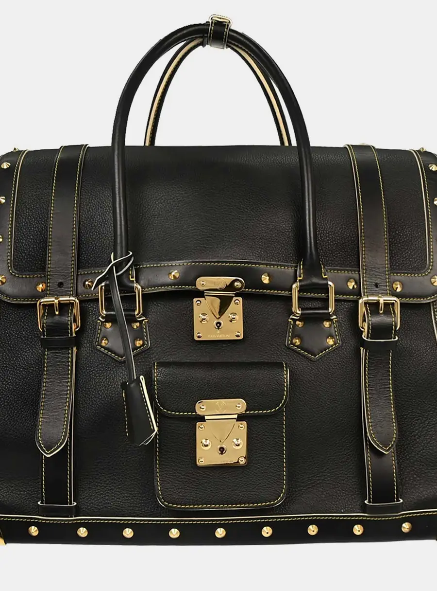 Louis Vuitton Le Extravagant Noir Suhali Goatskin Leather Travel Bag