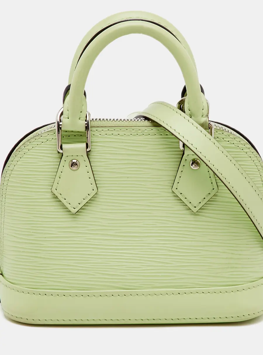 Louis Vuitton Alma Nano Light Green Epi Leather Bag