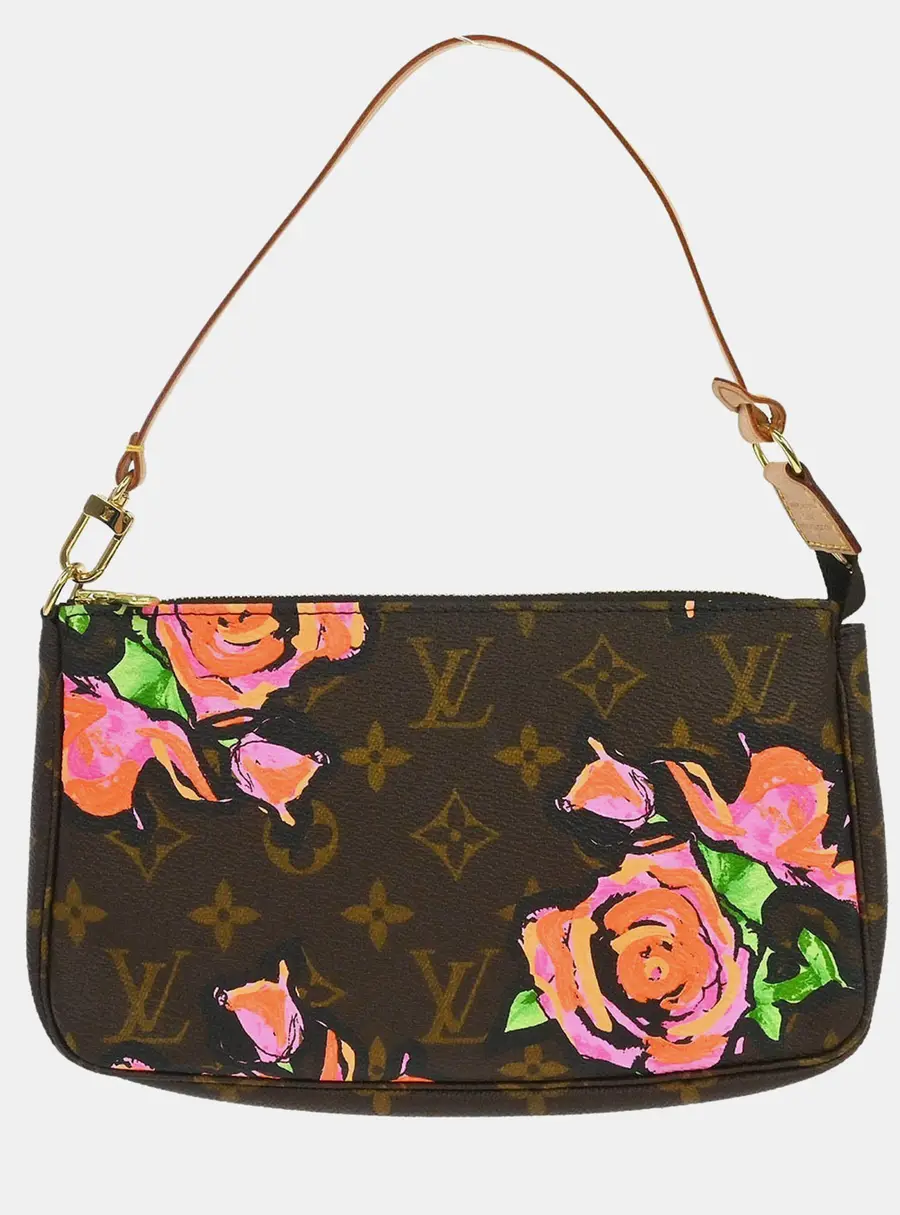 Louis Vuitton Stephen Sprouse Monogram Roses Pochette Accessoires Brown Monogram Canvas Shoulder Bag