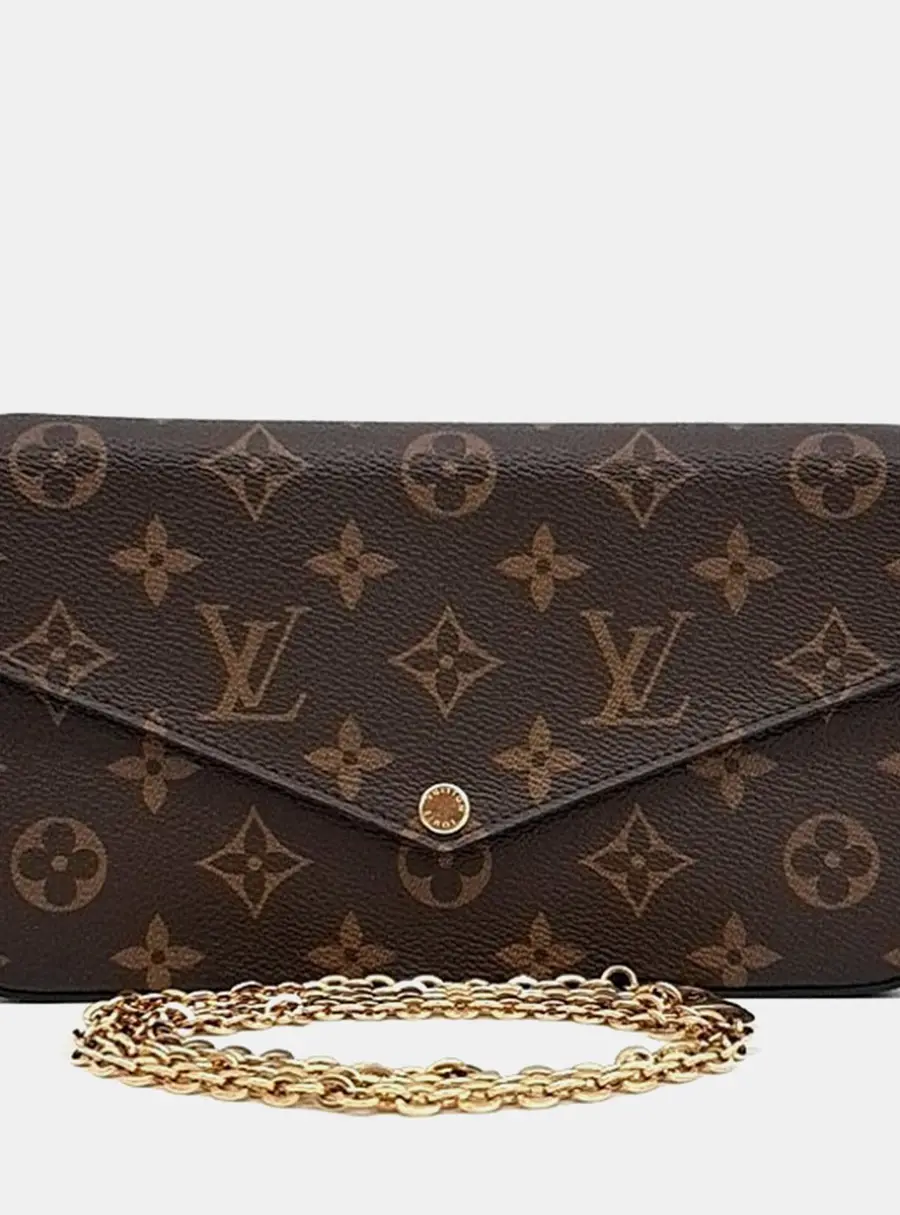 Louis Vuitton Pochette Felicie GM Brown Monogram Canvas Crossbody Bag
