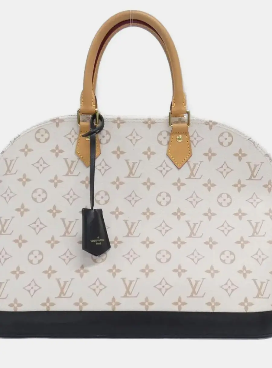Louis Vuitton Monogram Dune Alma GM Beige Monogram Canvas Top Handle Bag