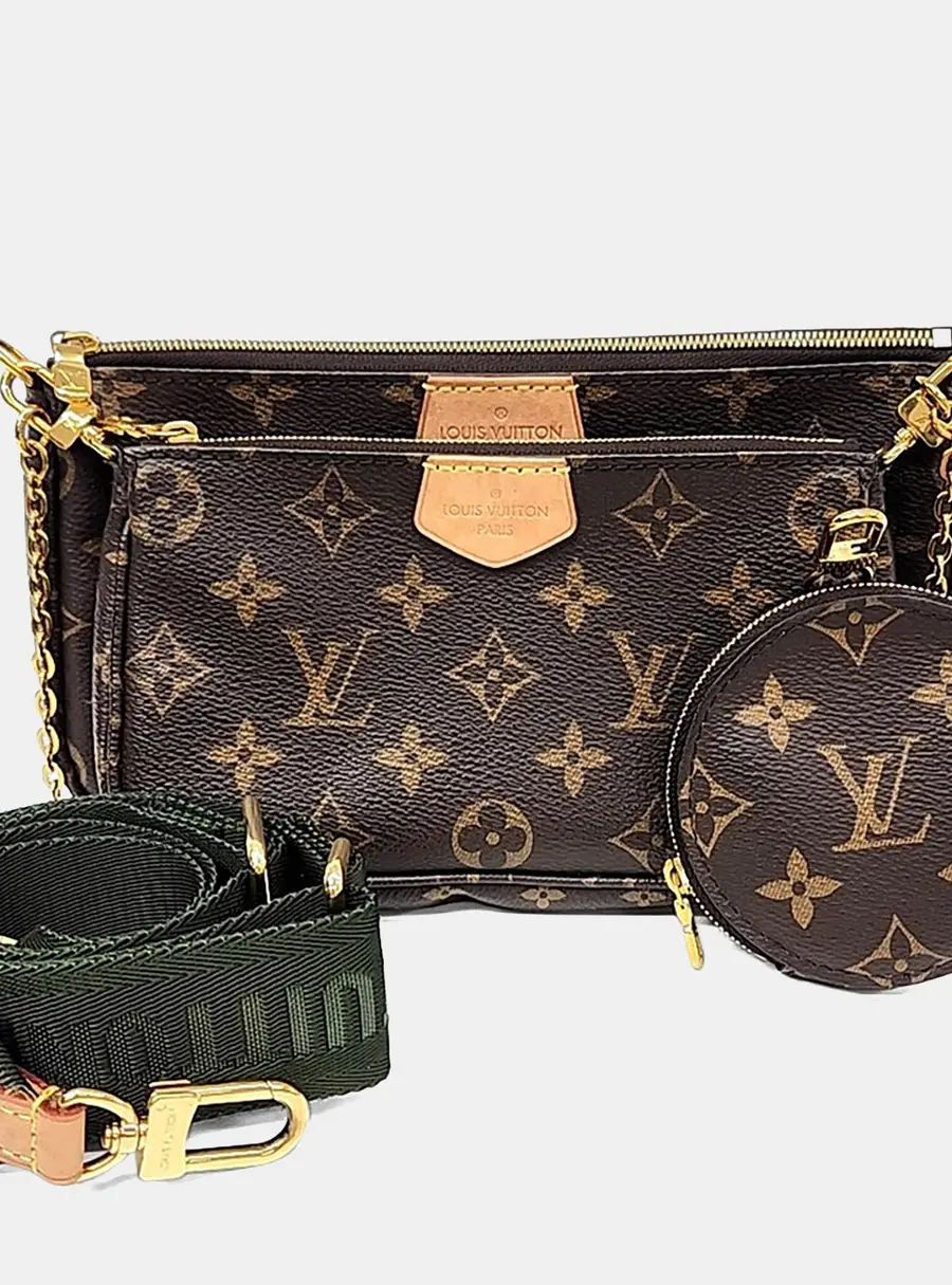 Louis Vuitton Multi Pochette Accessoires Brown Monogram Canvas Crossbody Bag