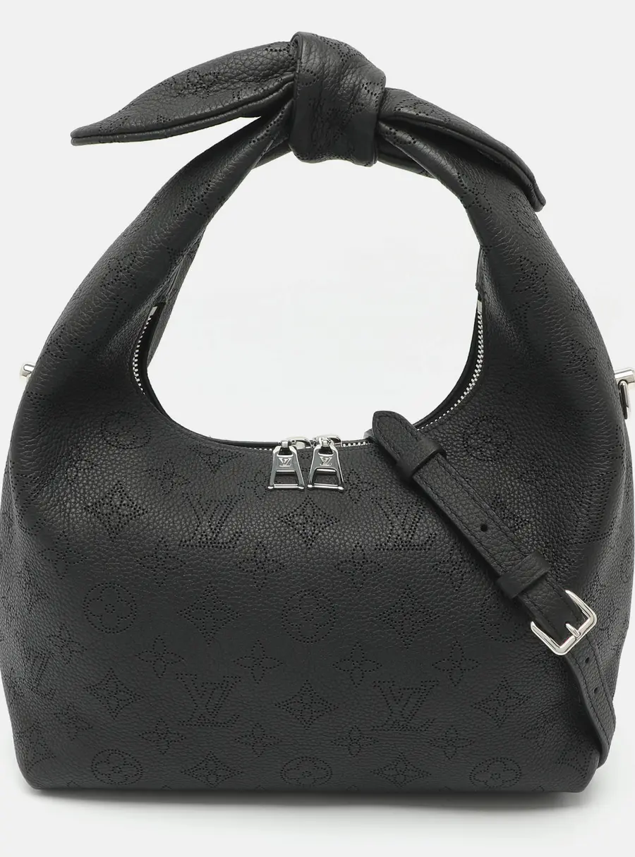 Louis Vuitton Why Knot PM Black Mahina Leather Bag