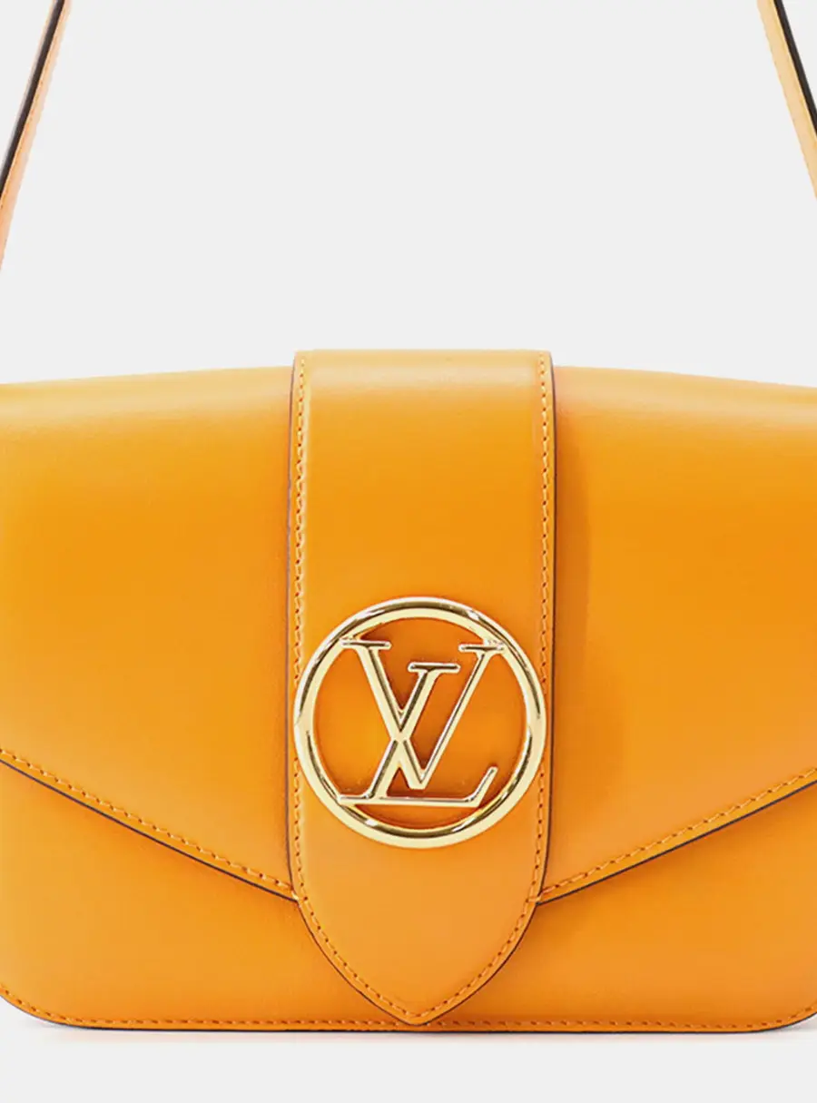 Louis Vuitton LV Pont Neuf MM Summer Gold Smooth Cowhide Leather Shoulder Bag
