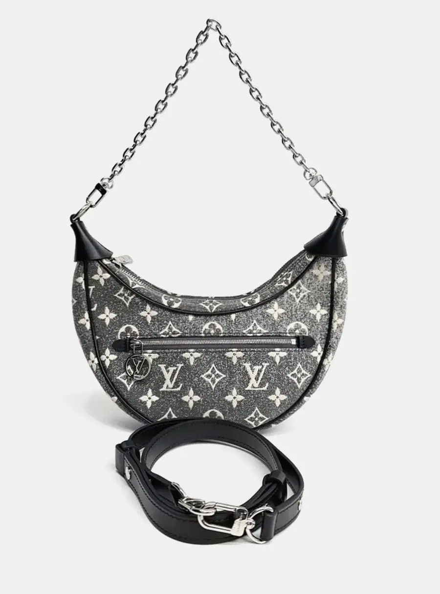 Louis Vuitton Loop PM Black Monogram Denim Canvas Shoulder Bag