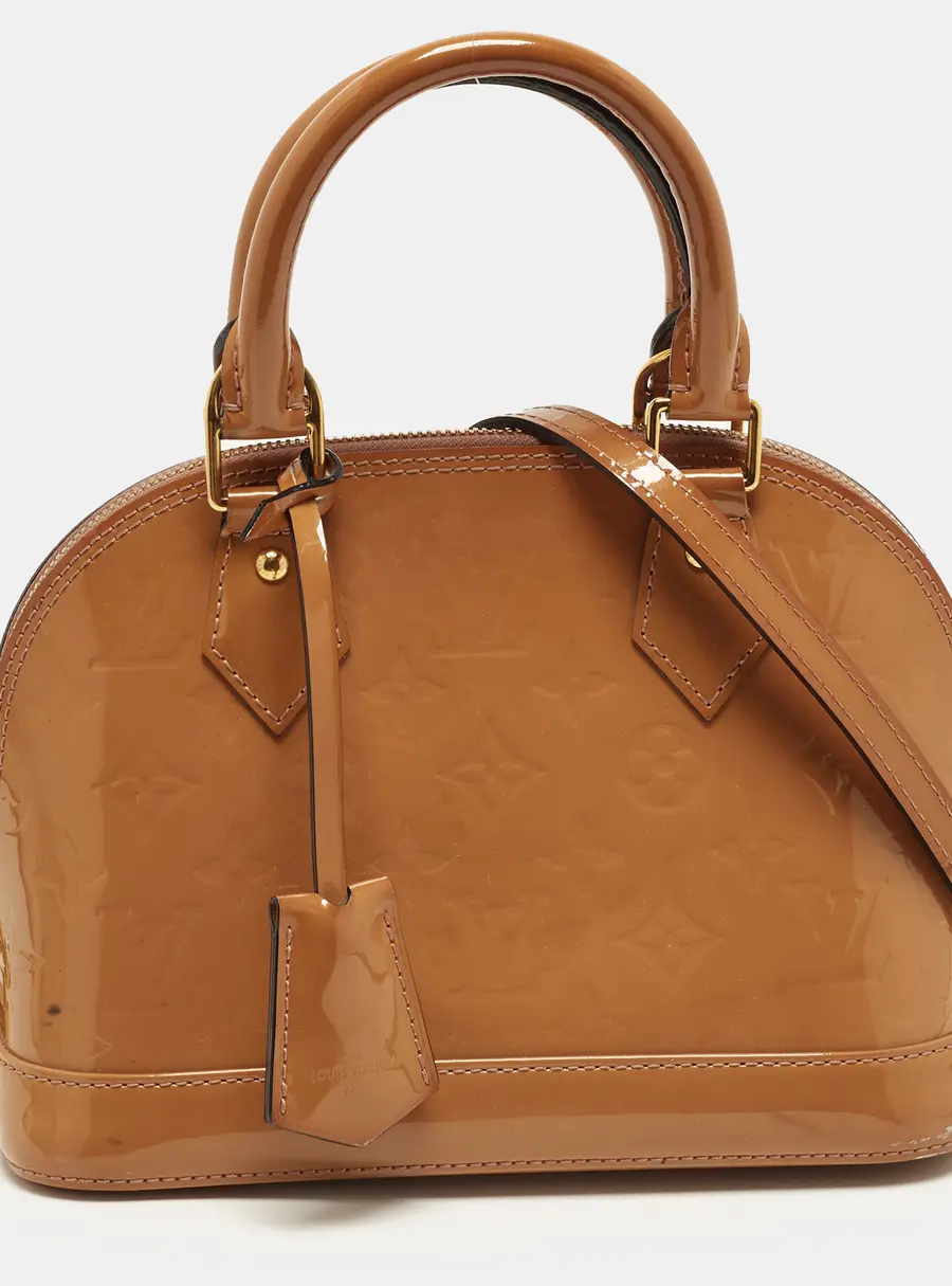 Louis Vuitton Alma BB Noisette Monogram Vernis Bag