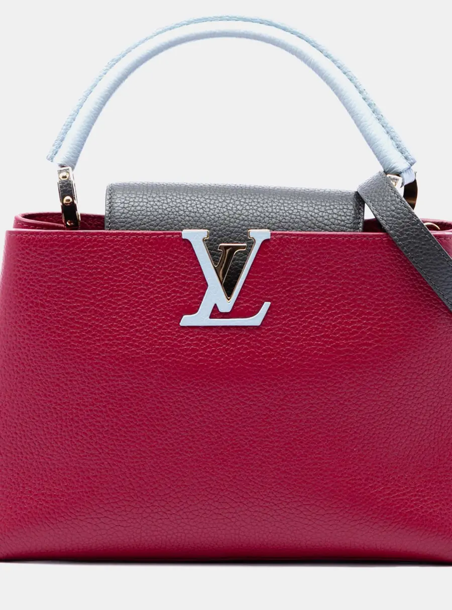 Louis Vuitton Capucines PM Red Taurillon Leather Top Handle Bag