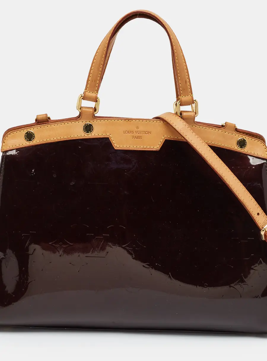Louis Vuitton Brea MM Amarante Monogram Vernis Bag