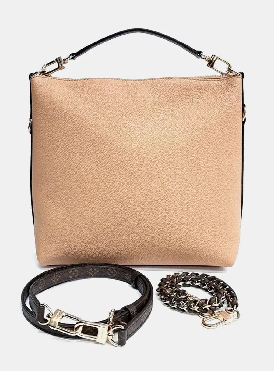 Louis Vuitton Multipass Beige Grained Leather Shoulder Bag