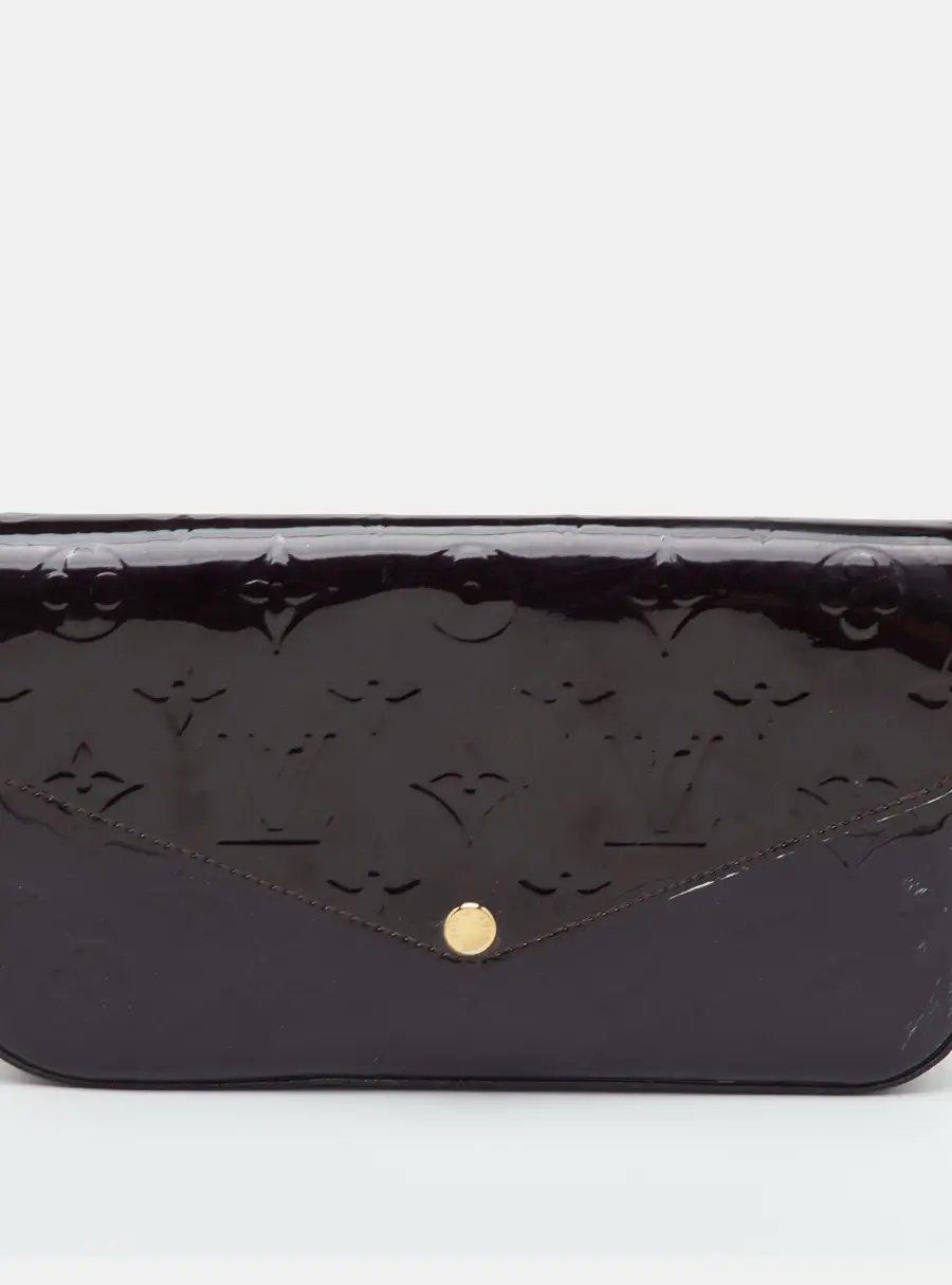 Louis Vuitton Felicie Pochette Amarante Monogram Vernis Bag