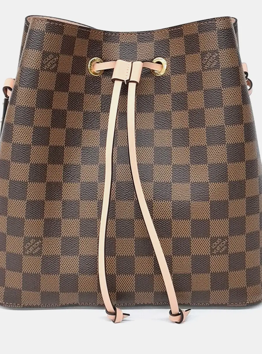 Louis Vuitton Neo Noe MM Damier Ebene Brown Coated Canvas Shoulder Bag