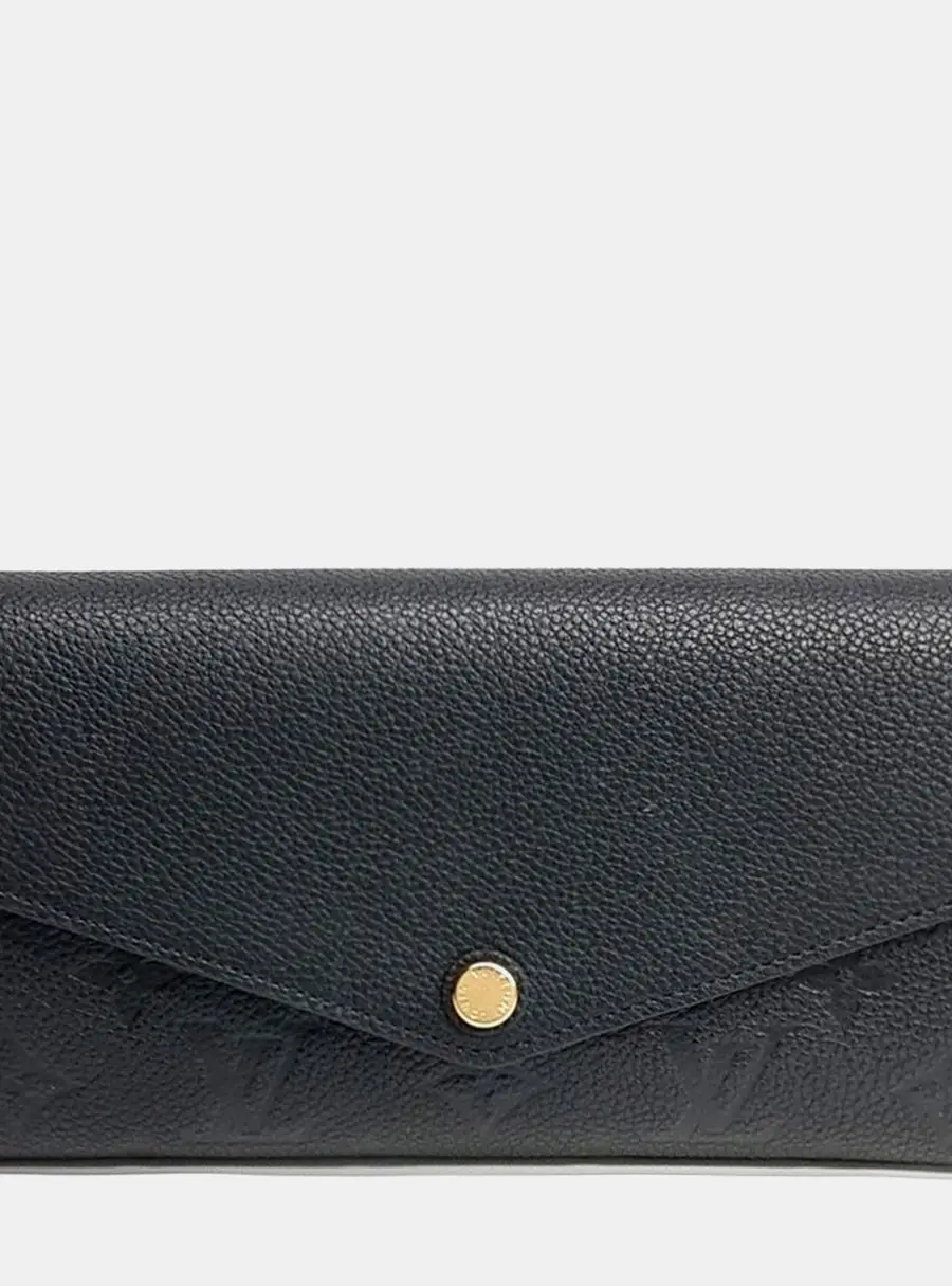 Louis Vuitton Sarah Black Monogram Empreinte Leather Wallet
