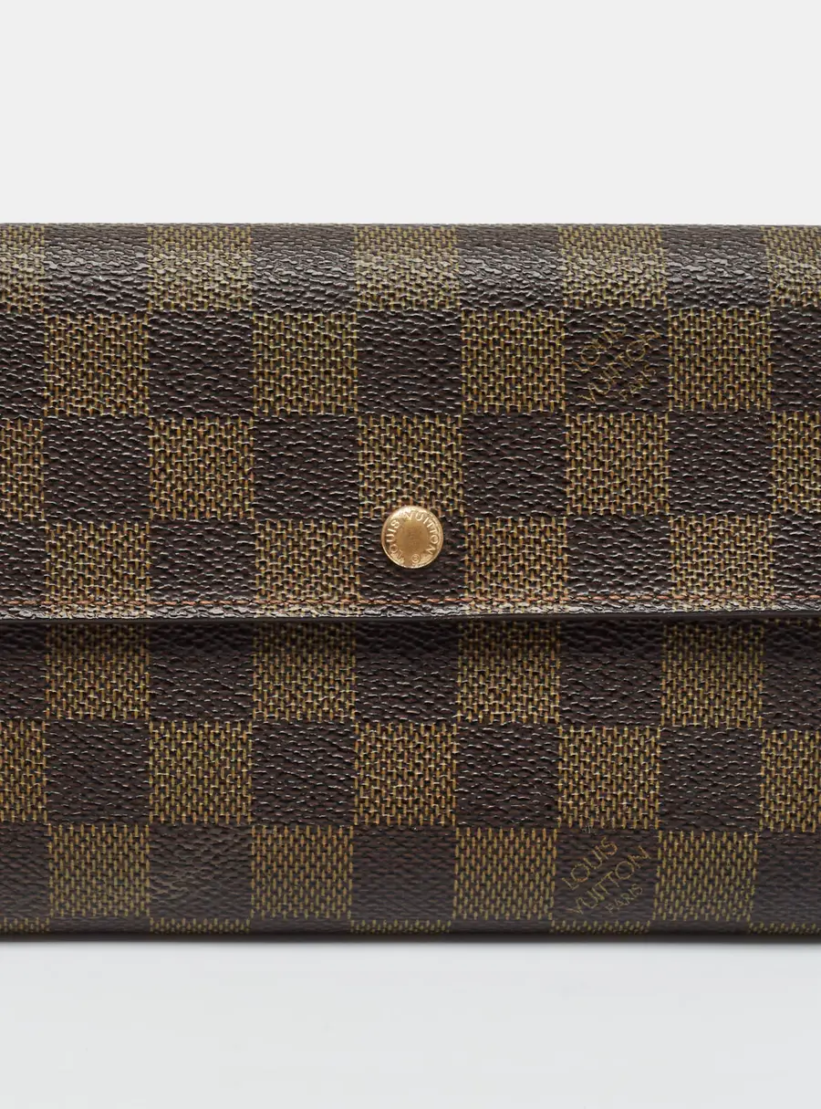 Louis Vuitton Porte-Tresor Etui Papiers Damier Ebene Canvas Wallet