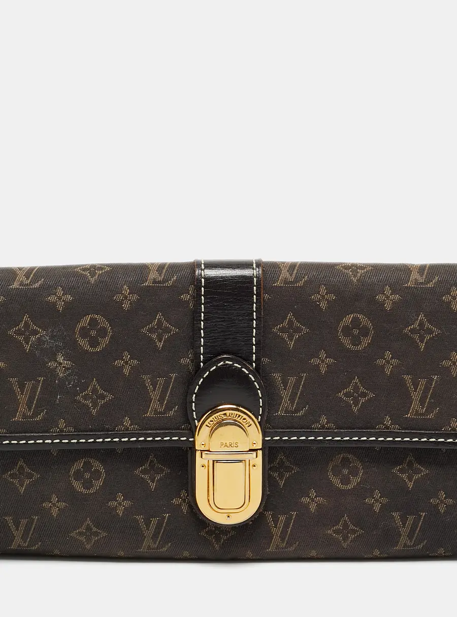 Louis Vuitton Sarah Fusain Monogram Idylle Canvas Wallet